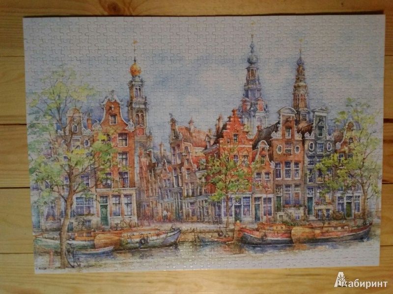 Иллюстрация 3 из 7 для Puzzle-1000 "Амстердам. Вдоль канала" (10065) | Лабиринт - игрушки. Источник: Богачев  Николай