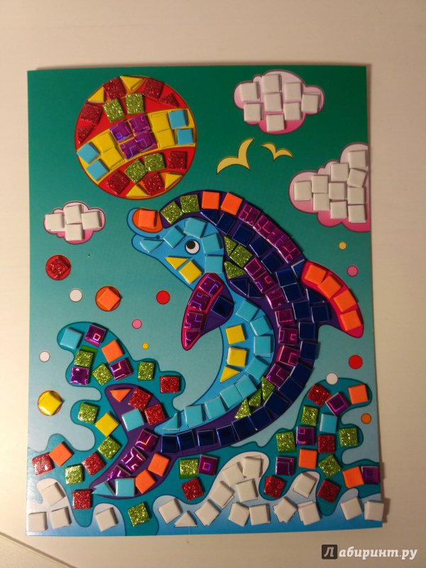 Иллюстрация 10 из 11 для Разноцветная мозаика Дельфин | Лабиринт - игрушки. Источник: Самкнулова  Ольга