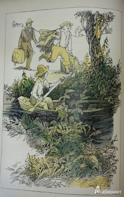 Иллюстрация 32 из 38 для Приключения Гекльберри Финна - Марк Твен | Лабиринт - книги. Источник: Anna  Zelenaya