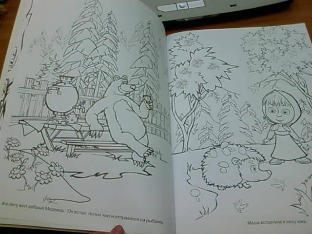 Иллюстрация 3 из 7 для Раскраска-люкс "Маша и Медведь" (№ 1018) | Лабиринт - книги. Источник: lettrice