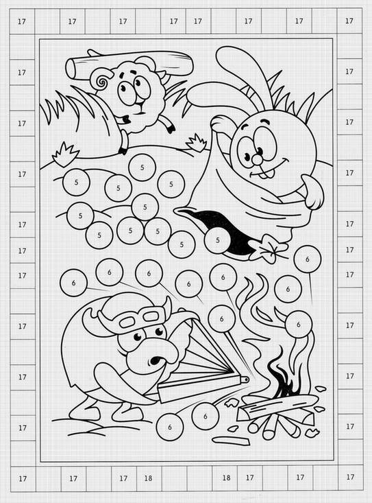 Иллюстрация 3 из 11 для Мозаика "Смешарики на пикнике" (№ 0706, 0607) | Лабиринт - книги. Источник: Panterra