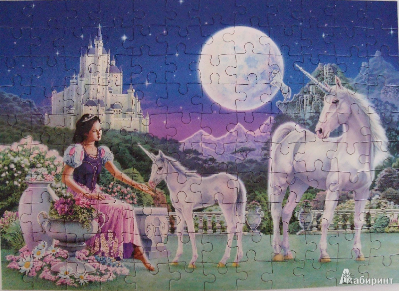 Иллюстрация 8 из 18 для Пазл-мозаика "Единороги и принцесса" (В-12657) | Лабиринт - игрушки. Источник: Ленкова  Юлия Вячеславовна