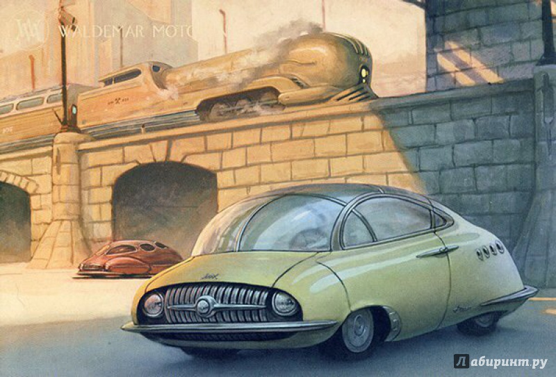 Иллюстрация 17 из 27 для Набор открыток "NEVERCARS. Автомобили, которых не было" | Лабиринт - сувениры. Источник: Граврова  Светлана