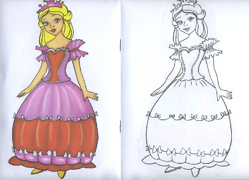 Иллюстрация 2 из 5 для Посмотри и раскрась: Принцессы | Лабиринт - книги. Источник: Pallada