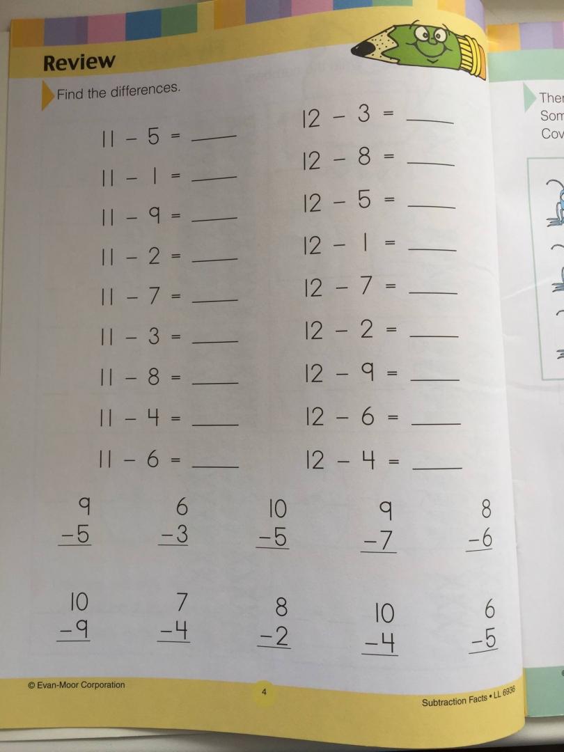 Иллюстрация 6 из 17 для The Learning Line Workbook. Subtraction Facts, Grades 1-2 | Лабиринт - книги. Источник: u_p