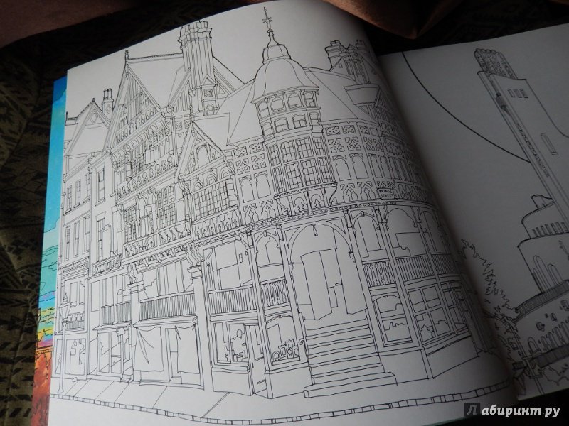 Иллюстрация 65 из 70 для Удивительные строения. Раскраска с самыми красивыми зданиями, реальными и выдуманными - Стив Макдональд | Лабиринт - книги. Источник: Тишина