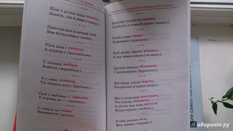 Иллюстрация 4 из 9 для Стихотворения для работы на уроках русского языка - Людмила Введенская | Лабиринт - книги. Источник: needlebaby