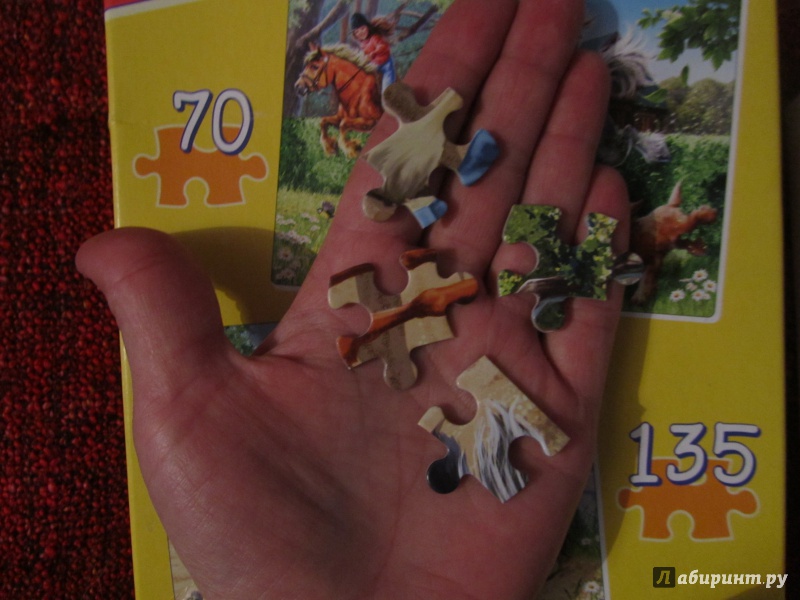 Иллюстрация 5 из 8 для Пазлы, 2 в 1 "Верховая езда". 135 элементов и 70 элементов (В-021062) | Лабиринт - игрушки. Источник: catarina