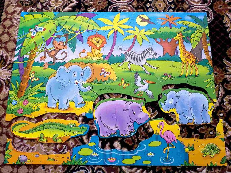 Иллюстрация 6 из 13 для Мозаика для малышей: В Африке | Лабиринт - игрушки. Источник: Лёля