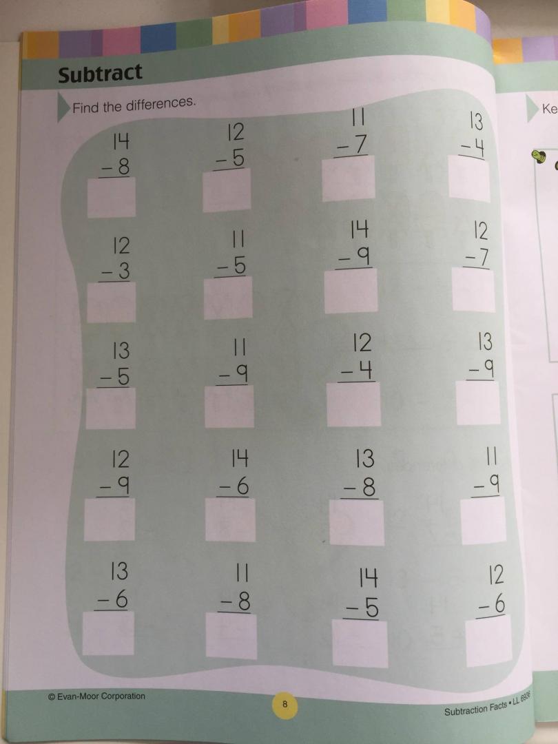 Иллюстрация 10 из 17 для The Learning Line Workbook. Subtraction Facts, Grades 1-2 | Лабиринт - книги. Источник: u_p