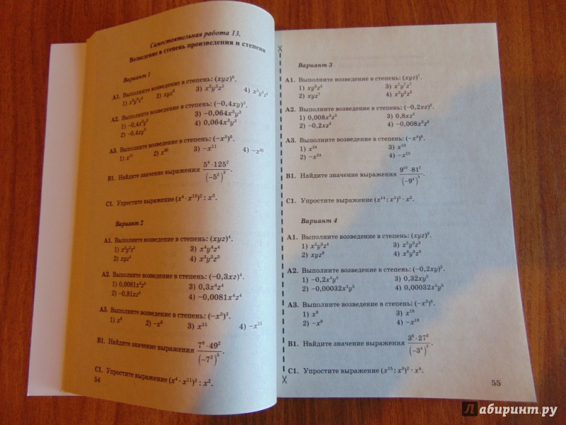 Иллюстрация 5 из 6 для Самостоятельные и контрольные работы по алгебре. 7 класс. ФГОС - Глазков, Гаиашвили | Лабиринт - книги. Источник: strela
