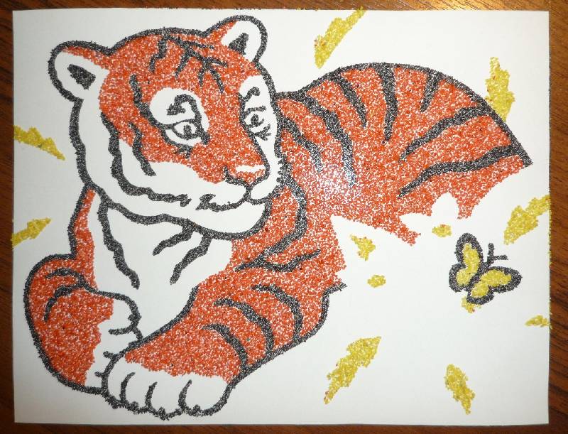 Иллюстрация 25 из 28 для Фреска "Тигр и бабочка" (407033) | Лабиринт - игрушки. Источник: Igra