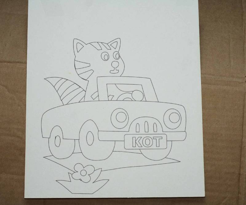 Иллюстрация 9 из 13 для Аппликация "Кот-автомобилист" | Лабиринт - игрушки. Источник: вера_о