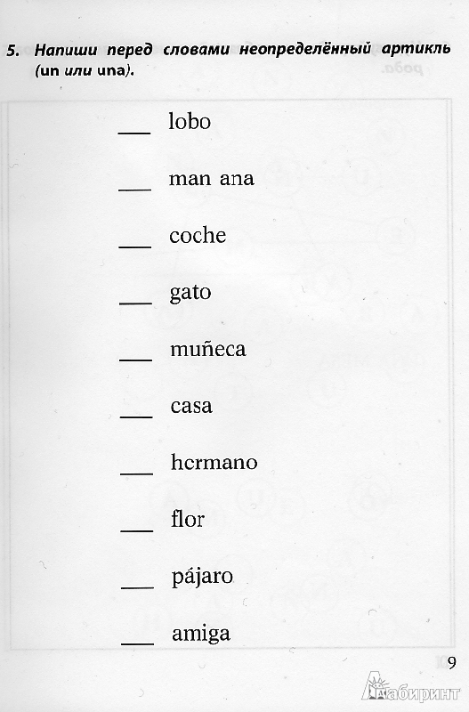Иллюстрация 8 из 9 для Грамматика испанского языка для младшего школьного возраста - Ирина Алина | Лабиринт - книги. Источник: Lissis