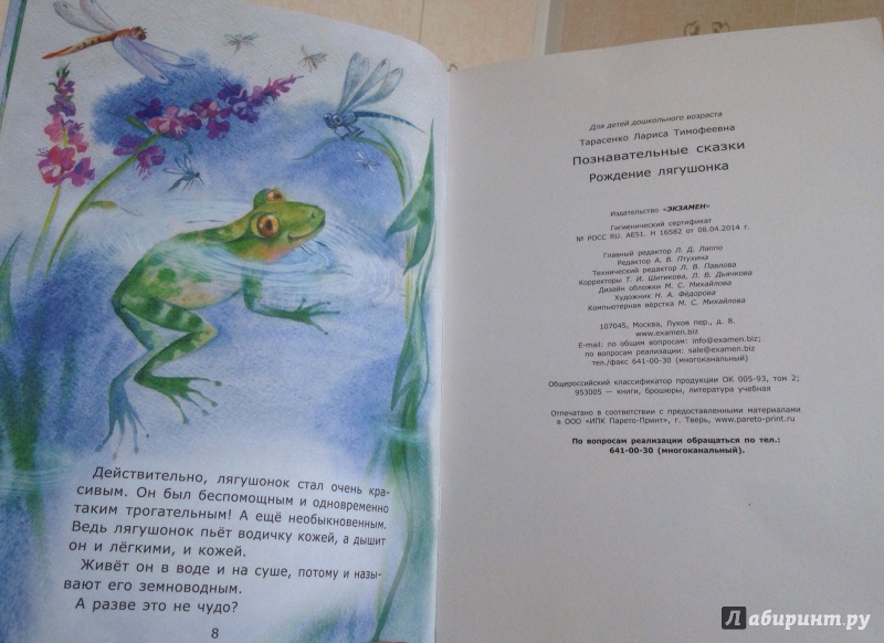 Иллюстрация 16 из 16 для Рождение лягушонка - Лариса Тарасенко | Лабиринт - книги. Источник: arawacus