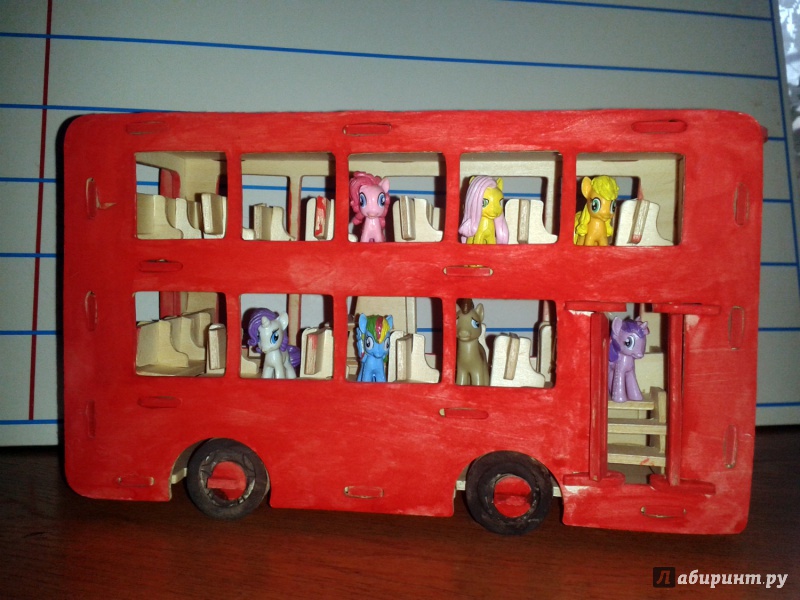 Иллюстрация 6 из 11 для Сборная деревянная модель "Двухэтажный автобус" (P093) | Лабиринт - игрушки. Источник: Рябица  Юлия Владимировна
