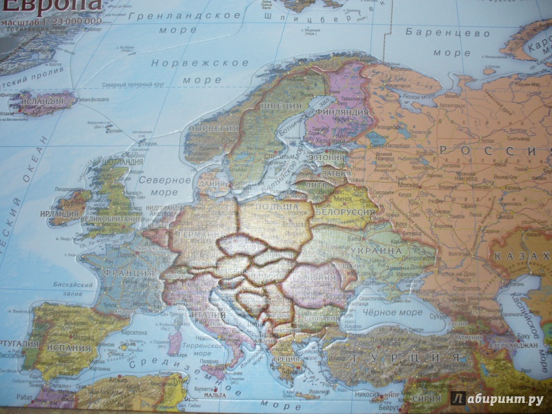 Иллюстрация 2 из 17 для Пазл географический "Карта Европы" (GT0720) | Лабиринт - игрушки. Источник: Александрова  Наталья