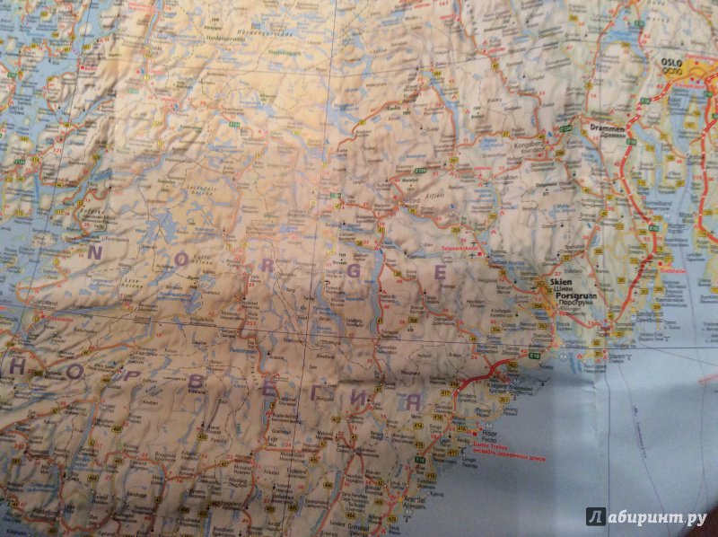 Иллюстрация 3 из 5 для Южная Скандинавия. Карта автодорог. Карта проезда через Копенгаген, Осло, Стокгольм | Лабиринт - книги. Источник: shooter