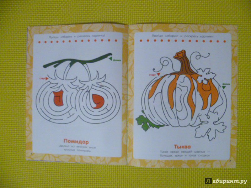 Иллюстрация 3 из 3 для Фрукты и овощи. Книжка-раскраска | Лабиринт - книги. Источник: Ракитина  Алина