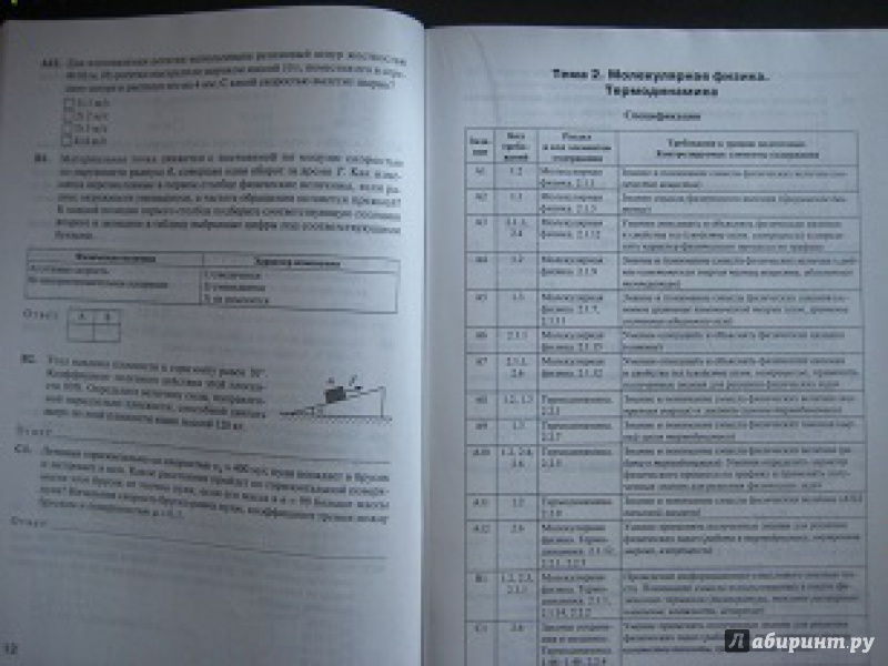 Иллюстрация 7 из 9 для Физика. 10-11 классы. Диагностические работы для проведения промежуточной аттестации. ФГОС - Лебедева, Гурецкая | Лабиринт - книги. Источник: elen30