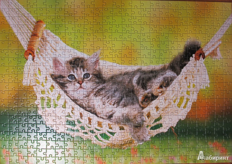 Иллюстрация 2 из 4 для Puzzle-500 "Котенок в гамаке" (В-51434) | Лабиринт - игрушки. Источник: ~Tasha~