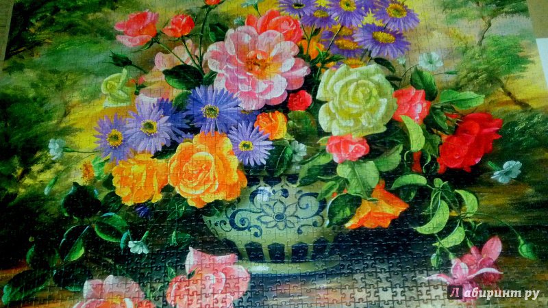 Иллюстрация 9 из 19 для Пазл "Цветы в вазе" (1500 элементов) (83019) | Лабиринт - игрушки. Источник: Сергеева  Дарья