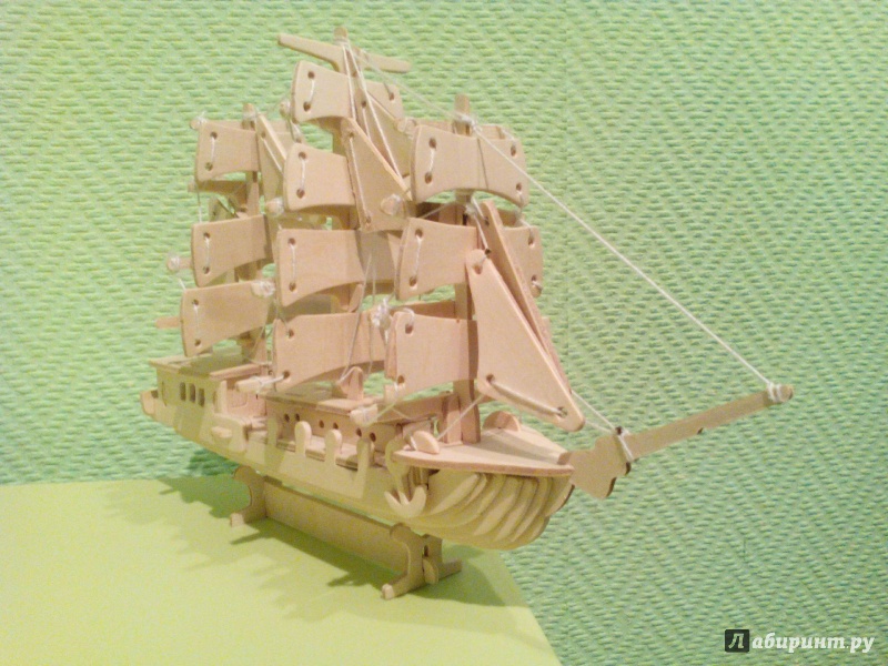 Иллюстрация 8 из 16 для Модель сборная деревянная модель Парусник | Лабиринт - игрушки. Источник: Sergey B.