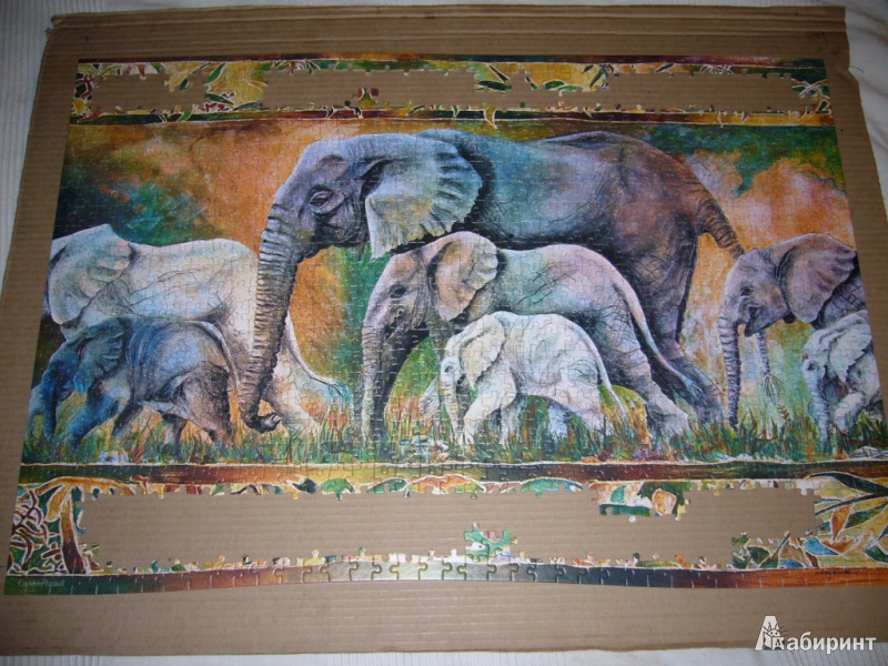 Иллюстрация 7 из 7 для Puzzle-1000 "Парад слонов" (C-102747) | Лабиринт - игрушки. Источник: Анна