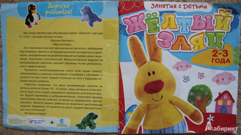 Иллюстрация 3 из 39 для Занятия с детьми 2-3 лет. Жёлтый заяц | Лабиринт - книги. Источник: Mir@Mir@