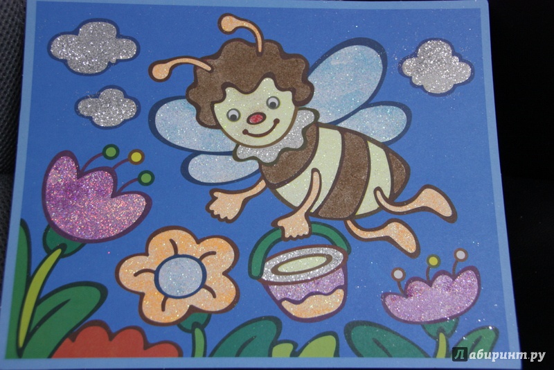 Иллюстрация 10 из 10 для Мерцающий песок. Пчела и цветы (2724) | Лабиринт - игрушки. Источник: Ksuh