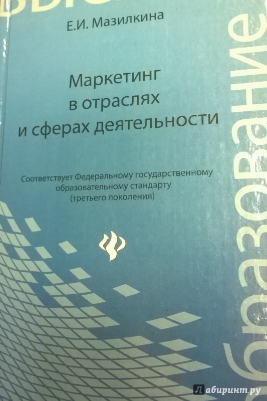 Иллюстрация 2 из 13 для Маркетинг в отраслях и сферах деятельности - Елена Мазилкина | Лабиринт - книги. Источник: very_nadegata