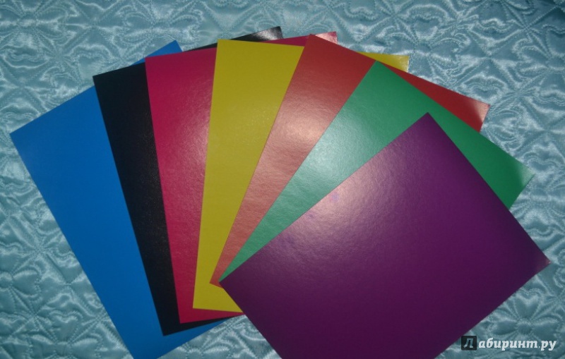 Иллюстрация 5 из 5 для Цветной мелованный картон "Кораблик" (А4, 7 листов, 7 цветов) (ЦКМ77166) | Лабиринт - канцтовы. Источник: Мармелюшка