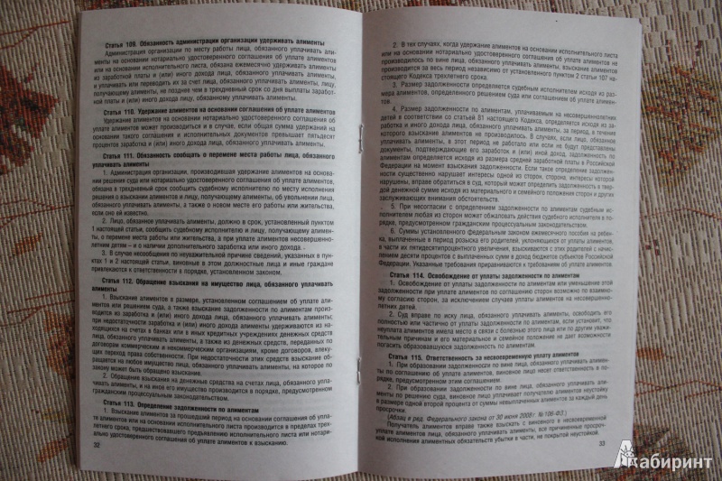 Иллюстрация 8 из 8 для Семейный кодекс Российской Федерации по состоянию на 25 сентября 2013 года | Лабиринт - книги. Источник: Глушко  Александр