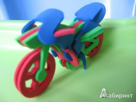 Иллюстрация 5 из 8 для Техник. Конструктор из мягкого пластика "Мотоцикл" | Лабиринт - игрушки. Источник: gabi