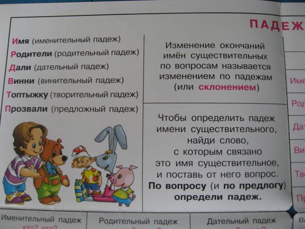 Иллюстрация 6 из 6 для Русский язык. Падежи. Таблица-плакат для учащихся 3-5 классов | Лабиринт - книги. Источник: Карпенко  Евгения