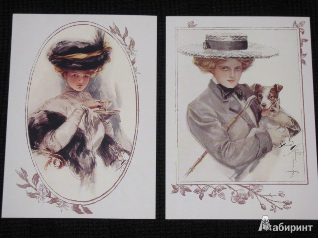 Иллюстрация 2 из 9 для Прелестные леди. Харрисон Фишер. На почтовых открытках - Харрисон Фишер | Лабиринт - сувениры. Источник: Nemertona