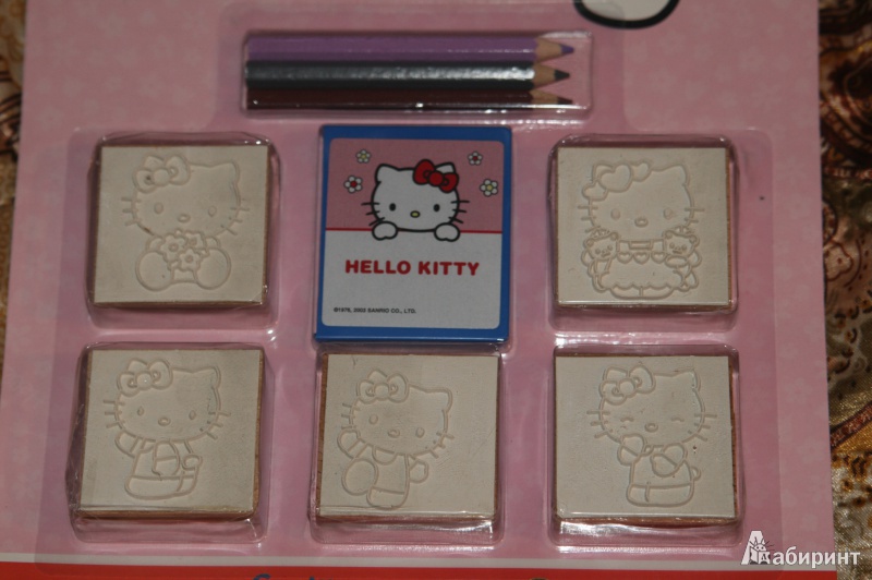 Иллюстрация 3 из 4 для Набор штампов "Hello Kitty", 5 штук в блистере (5803) | Лабиринт - игрушки. Источник: Кабанова  Ксения Викторовна