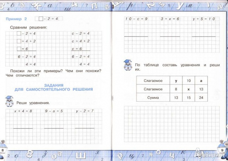 Иллюстрация 5 из 7 для Учимся решать уравнения. Для начальной школы - Светлана Чугунова | Лабиринт - книги. Источник: elena2003