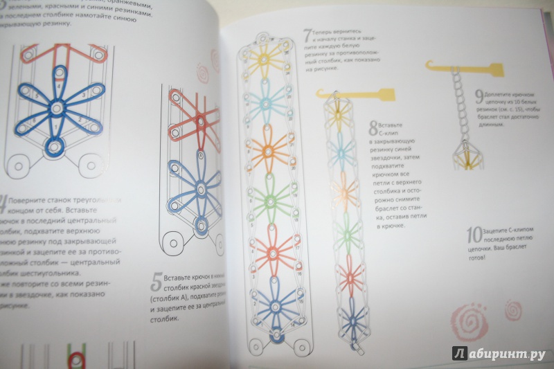 Иллюстрация 23 из 23 для Радужные браслеты из резинок - Люси Хоппинг | Лабиринт - книги. Источник: Иванова  Анна