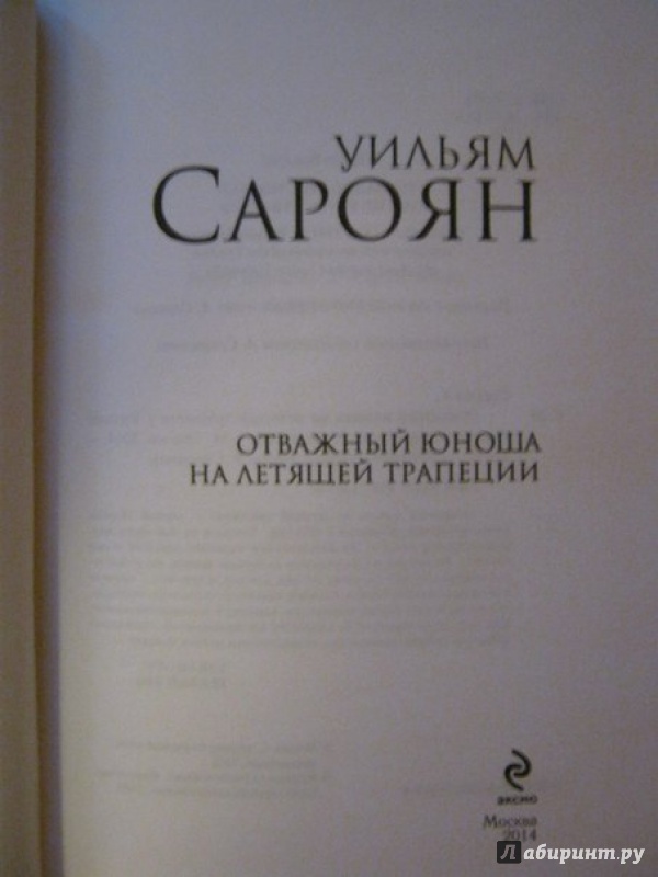 Иллюстрация 17 из 28 для Отважный юноша на летящей трапеции - Уильям Сароян | Лабиринт - книги. Источник: Хабаров  Кирилл Андреевич