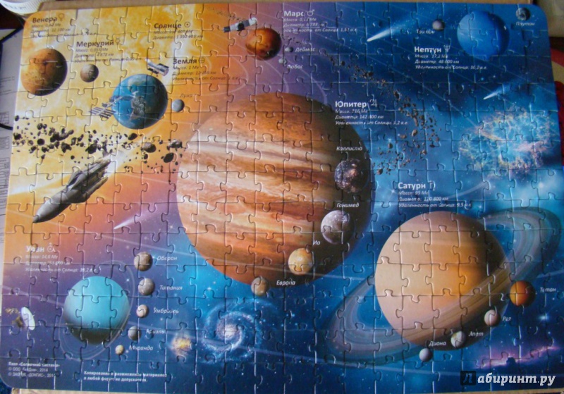 Иллюстрация 6 из 7 для Солнечная система. Карта-пазл. (260 деталей) | Лабиринт - игрушки. Источник: WhiteOwl
