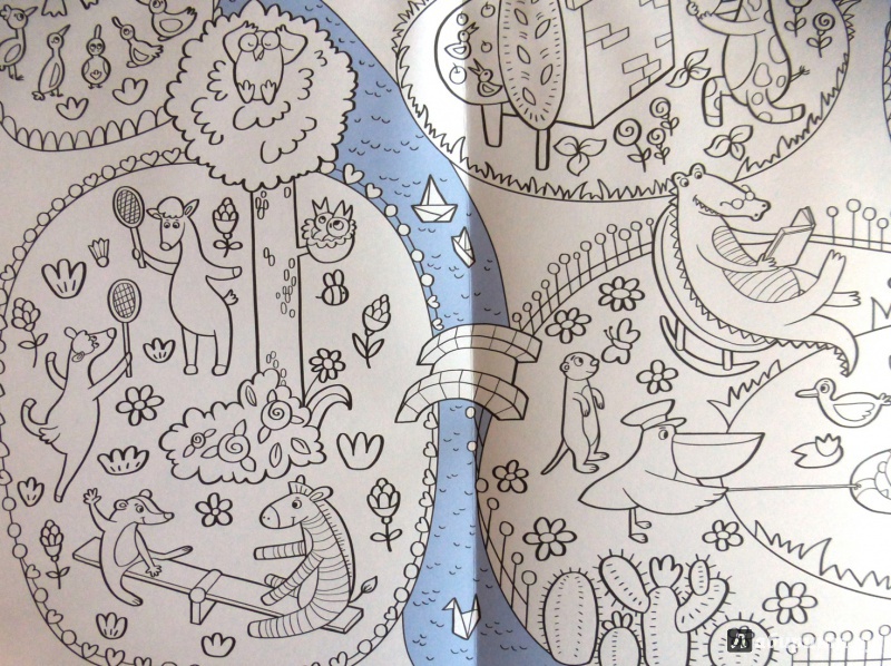 Иллюстрация 44 из 46 для Весёлый зоопарк. Раскраска-плакат | Лабиринт - книги. Источник: reader*s