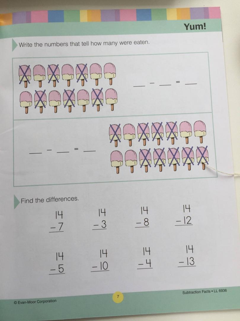 Иллюстрация 9 из 17 для The Learning Line Workbook. Subtraction Facts, Grades 1-2 | Лабиринт - книги. Источник: u_p