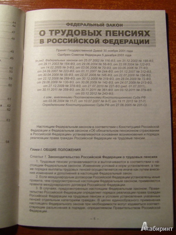 Иллюстрация 7 из 10 для Федеральный Закон "О трудовых пенсиях в Российской Федерации" | Лабиринт - книги. Источник: Никита Фидык