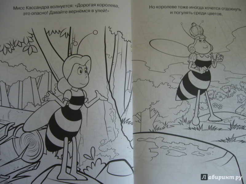 Иллюстрация 5 из 6 для Пчелка Майя. Раскраска с наклейками | Лабиринт - книги. Источник: Божья  Коровка