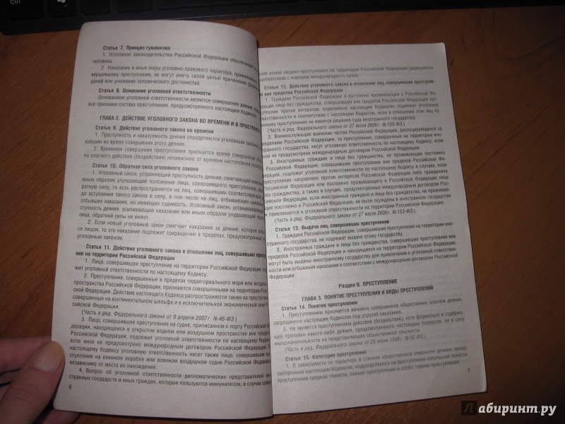 Иллюстрация 2 из 6 для Уголовный кодекс РФ по состоянию на 25.03.12 года | Лабиринт - книги. Источник: Мельникова Ирина