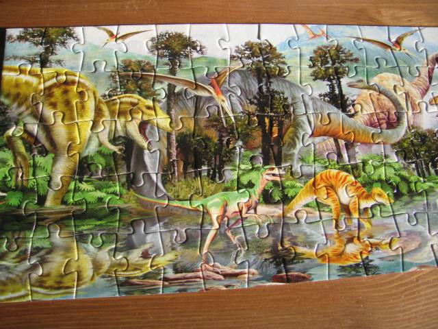 Иллюстрация 9 из 11 для Пазл-100 "Динозавры" (панорама) (13833) | Лабиринт - игрушки. Источник: Валька  Анна