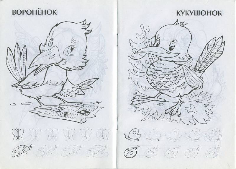 Иллюстрация 2 из 4 для Птички: Прописи-раскраска для малышей | Лабиринт - книги. Источник: Pallada