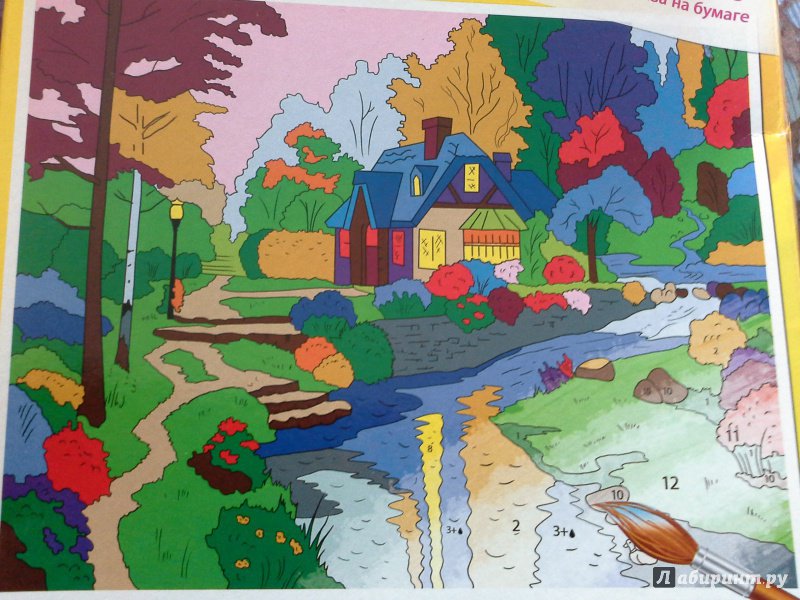 Иллюстрация 2 из 5 для Раскраска по номерам "Пейзажи" (12 цветов) (Р-8256) | Лабиринт - игрушки. Источник: Родионова Жанна