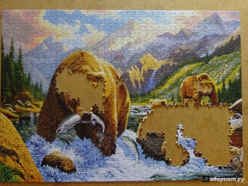 Иллюстрация 4 из 13 для Puzzle-1000 "Медведи на рыбалке" (МГК1000-6471) | Лабиринт - игрушки. Источник: Iliy